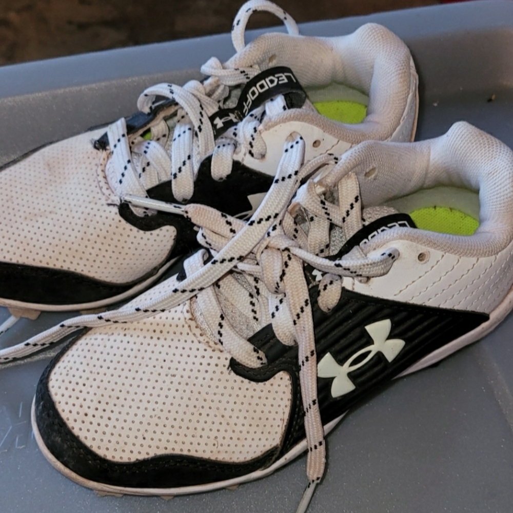 Under Armour White and Black Cleats.
